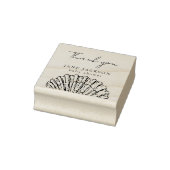 Elegant Custom Scallop Shell Baby Shower  Gummistempel (Stempel)