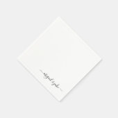 Elegant Custom Script Couple Names Wedding Napkins Serviette (Ecke)