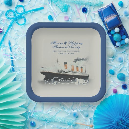 Elegant Custom Script Titanic Pappteller (Party)