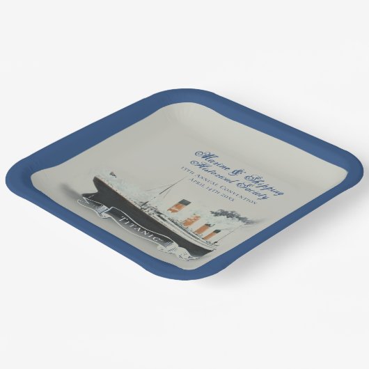 Elegant Custom Script Titanic Pappteller (Gewinkelt)