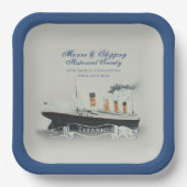 Elegant Custom Script Titanic Pappteller (Vorderseite)