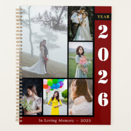 Elegant Custom Six-Photo Planner for Daily Organiz Planer