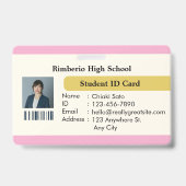 Elegant Custom Student ID Card Design Ausweis (Vorderseite)