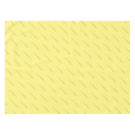 Elegant Custom Summer Yellow Tischdecke (Vorderseite (Horizontal))