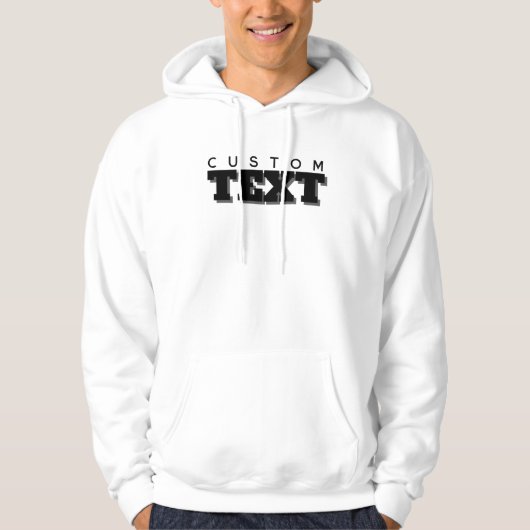 Elegant Custom Text Mens Modern Front Side Print Hoodie (Vorderseite)
