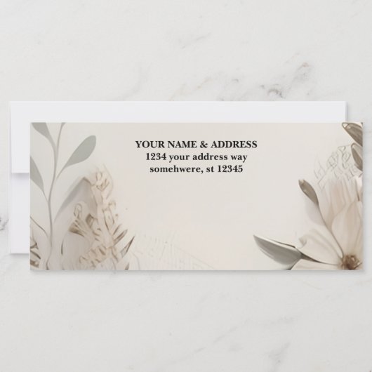 Elegant Custom Wedding Einladungen (Rückseite)