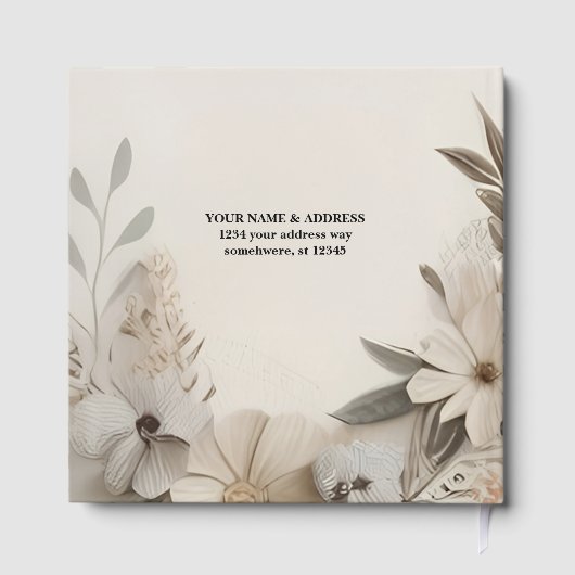 Elegant Custom Wedding Einladungen Gästebuch (Rückseite)