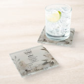 Elegant Custom Wedding Einladungen Glasuntersetzer (Schrägansicht)