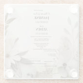 Elegant Custom Wedding Einladungen Glasuntersetzer (Rückseite)