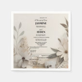 Elegant Custom Wedding Einladungen Serviette (Vorderseite)
