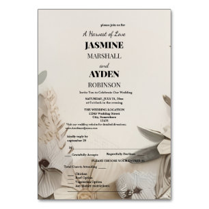 Elegant Custom Wedding Einladungen Tischnummer