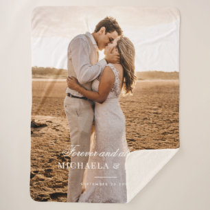 Elegant Custom Wedding Foto Bride & Groom's Names Sherpadecke