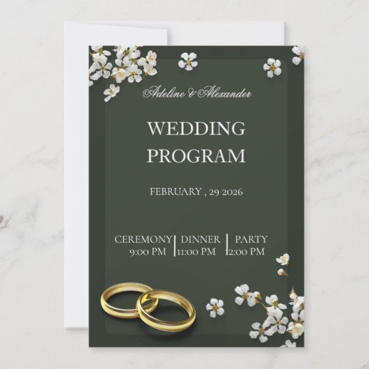 Elegant Custom Wedding Invitation (Vorderseite)
