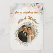Elegant Custom Wedding Invitation – Minimalist Einladung (Rückseite)