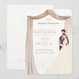 Elegant Custom Wedding Invitation - Romantic Bride Einladung