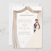 Elegant Custom Wedding Invitation - Romantic Bride Einladung (Vorderseite)
