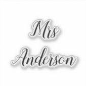 Elegant Custom Wedding Sticker Decal (Vorderseite)