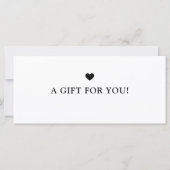 Elegant Custom White Business Gift Certificate (Rückseite)