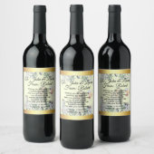 Elegant Custom Wine Bottle Labels for Weddings Weinetikett (Flaschen)