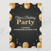 Elegant Customizable Birthday Invite Modern card Einladung (Rückseite)
