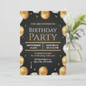 Elegant Customizable Birthday Invite Modern card Einladung (Stehend Vorderseite)