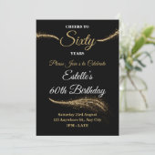 Elegant Customizable Birthday Invite Stylish Card Einladung (Stehend Vorderseite)