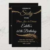 Elegant Customizable Birthday Invite Stylish Card Einladung (Vorne/Hinten)