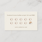 Elegant customizable Coffee shop Loyalty Visitenkarte (Rückseite)
