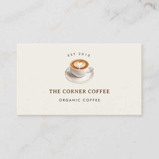 Elegant customizable Coffee shop Loyalty Visitenkarte (Vorderseite)