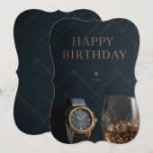 Elegant & Customizable Digital Birthday Invitation Einladung (Vorne/Hinten)