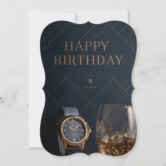 Elegant & Customizable Digital Birthday Invitation Einladung (Vorderseite)