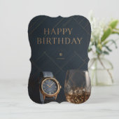 Elegant & Customizable Digital Birthday Invitation Einladung (Stehend Vorderseite)
