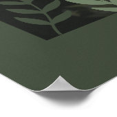 Elegant customizable olive green wedding  poster (Ecke)