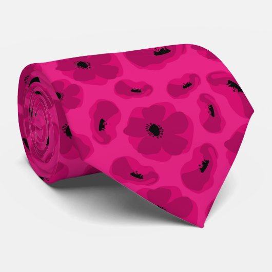 Elegant Customizable poppu flower Krawatte (Gerollt)