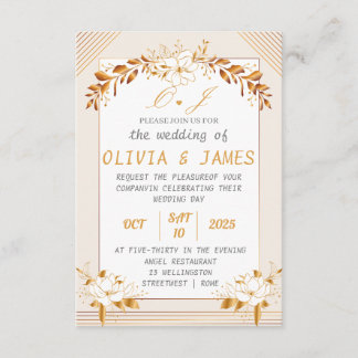 Elegant Customizable Wedding Enclosure Card Begleitkarte