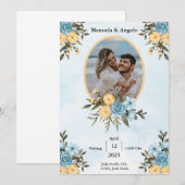  Elegant Customizable Wedding Invitation | Stylish Einladung (Vorne/Hinten)