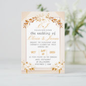 Elegant Customizable Wedding RSVP Card Karte (Stehend Vorderseite)