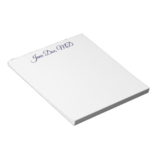 Elegant customized professional name notepad notizblock (angewinkelt)