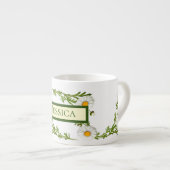 Elegant Cut Daisies Espressotasse (Vorderseite Rechts)