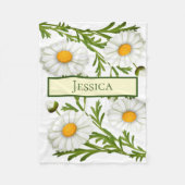 Elegant Cut Daisies Fleecedecke (Vorderseite)