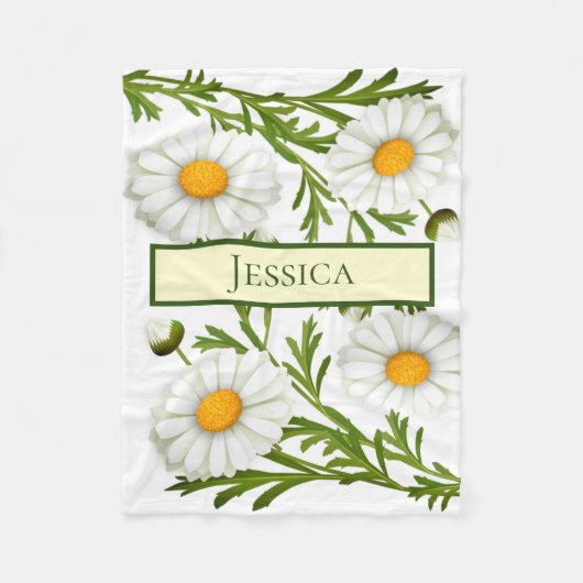 Elegant Cut Daisies Fleecedecke (Vorderseite)