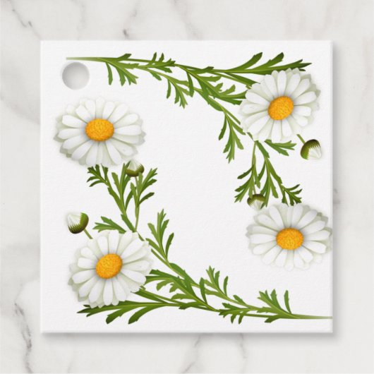 Elegant Cut Daisies Geschenkanhänger (Vorderseite)