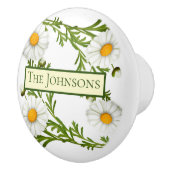 Elegant Cut Daisies Keramikknauf (Rechts)