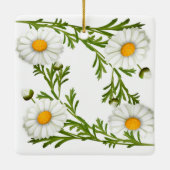 Elegant Cut Daisies Keramikornament (Rückseite)