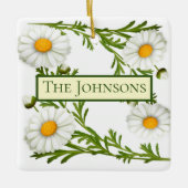 Elegant Cut Daisies Keramikornament (Vorderseite)