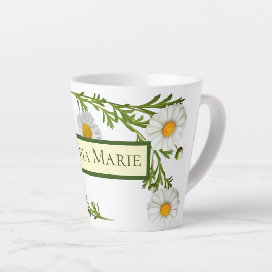 Elegant Cut Daisies Milchtasse (Rechte Ecke)