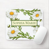 Elegant Cut Daisies Mousepad (Mit Mouse)
