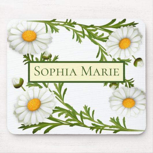 Elegant Cut Daisies Mousepad (Vorne)