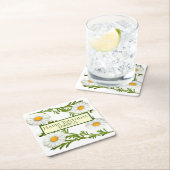 Elegant Cut Daisies Rechteckiger Pappuntersetzer (Vor Ort)