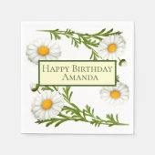 Elegant Cut Daisies Serviette (Vorderseite)